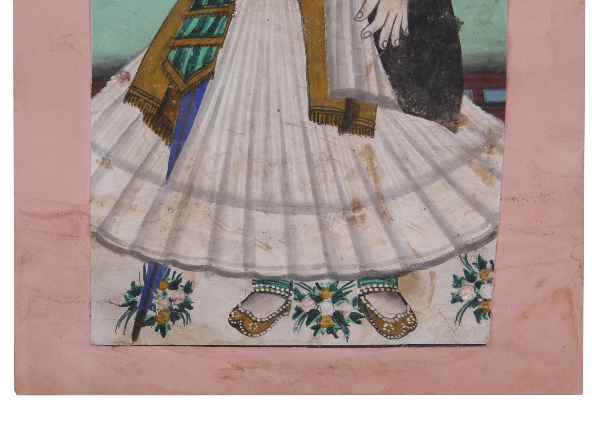 ANTIQUE INDIAN MINIATURE MUGHAL PAINTING MAHARAJA PIC-4